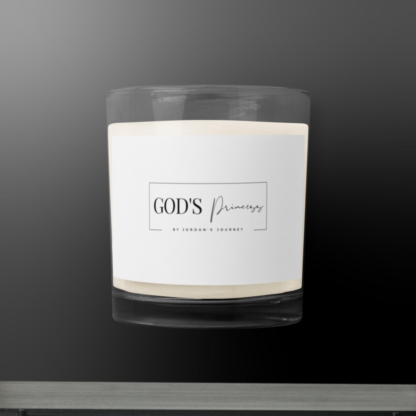 Glass jar soy wax candle